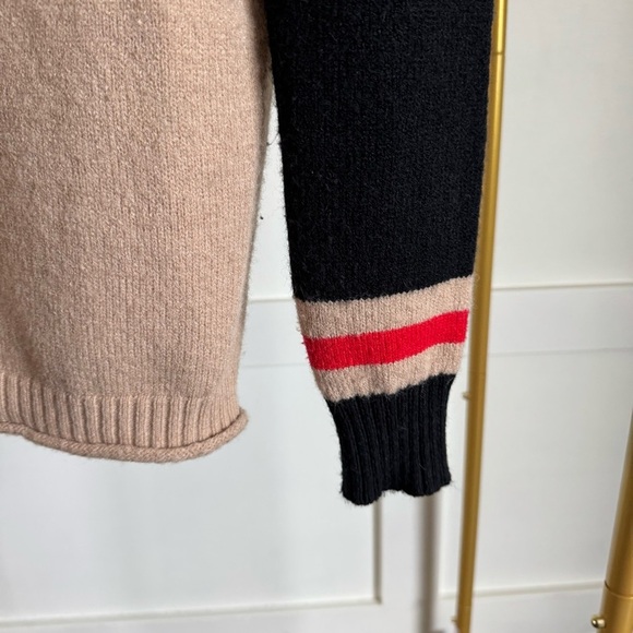 Made with Love tan black red turtleneck heart sweater womens size m - Picture 4 of 9